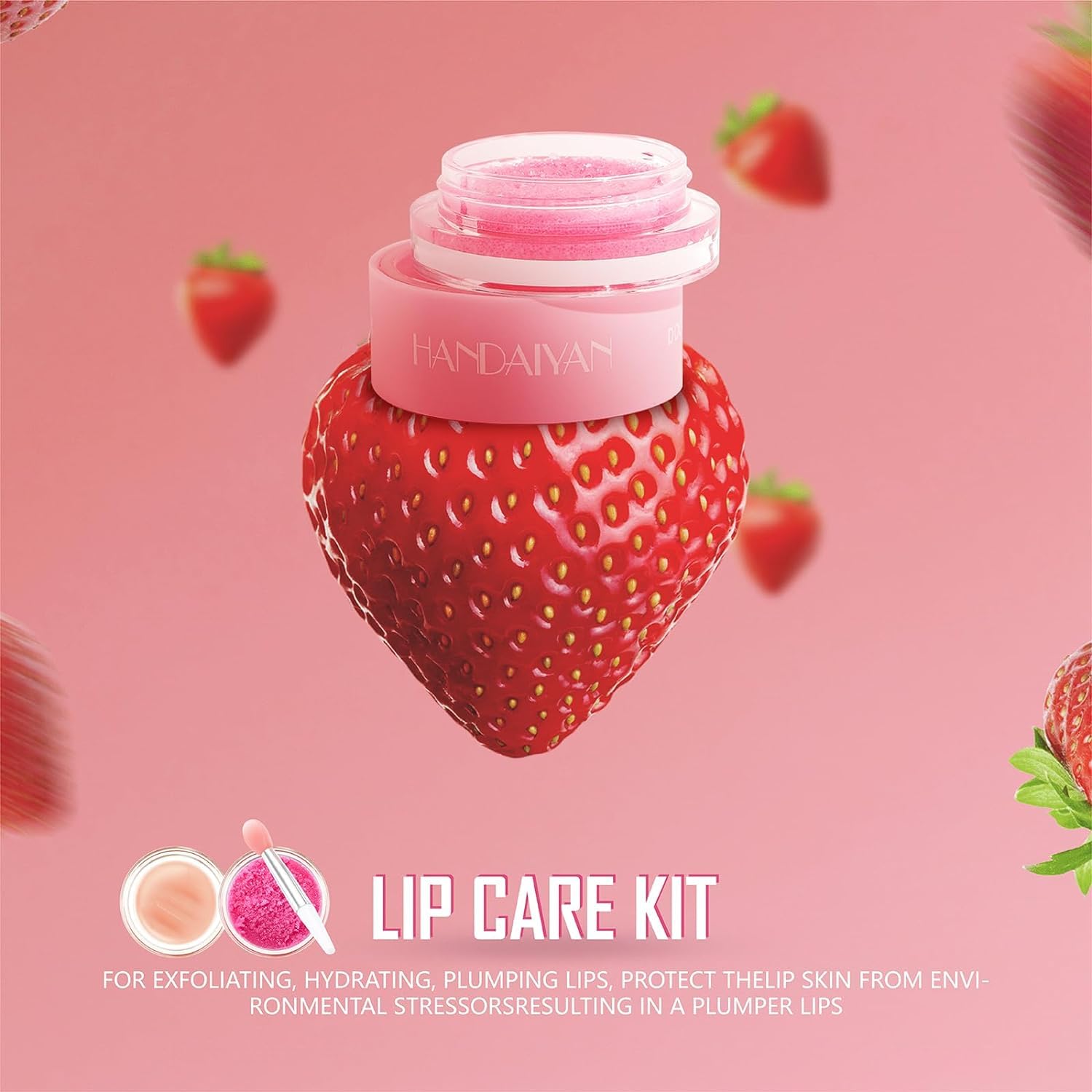 Handaiyan 2In1 Sugar Scrub & Lip Repair Mask [Set: Scrub 4g & Lip Mask 6g]	